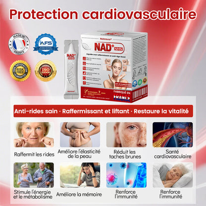 Fabriqué en France 🎇 𝗡𝗮𝘁𝗿𝗮𝘃𝗼𝗿® 𝗡𝗠𝗡 𝗡𝗔𝗗+ Solution orale raffermissante & anti-âge