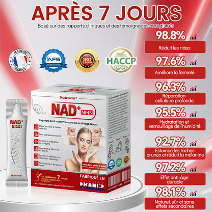 Fabriqué en France 🎇 𝗡𝗮𝘁𝗿𝗮𝘃𝗼𝗿® 𝗡𝗠𝗡 𝗡𝗔𝗗+ Solution orale raffermissante & anti-âge