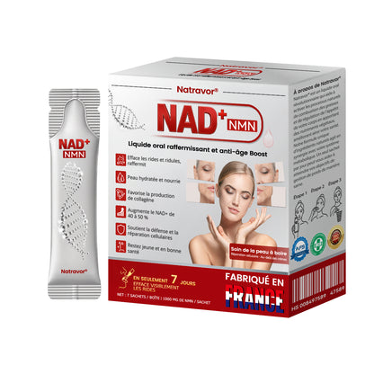 Fabriqué en France 🎇 𝗡𝗮𝘁𝗿𝗮𝘃𝗼𝗿® 𝗡𝗠𝗡 𝗡𝗔𝗗+ Solution orale raffermissante & anti-âge