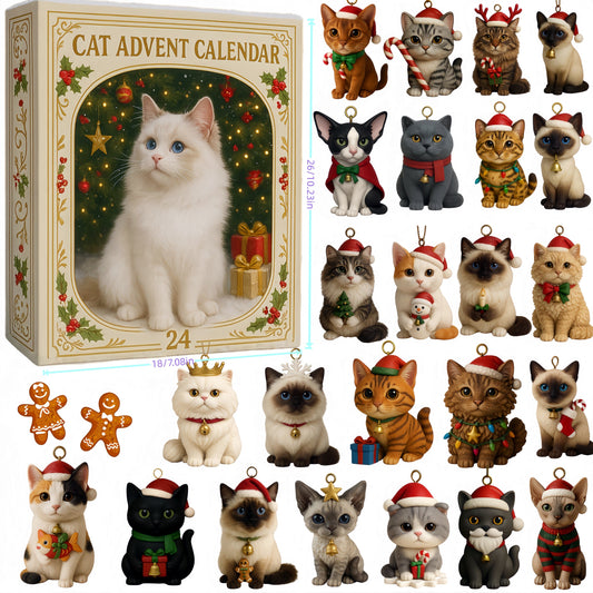 🌲Cadeau de Noël - Noël parfait - Calendrier de l'Avent pour les amoureux des chats 2025